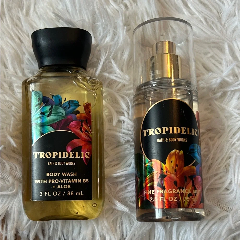 Bath & Body Works Tropidelic Body Wash and Fragrance Mist Travel Size Set NEW